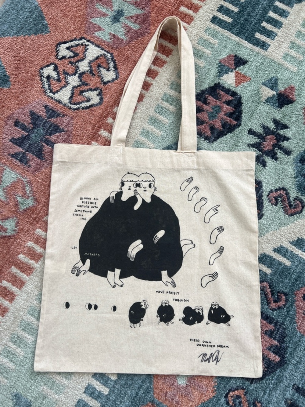 Mothers band tote bag signed